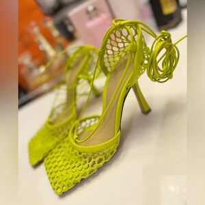 Bottega Veneta green stretch heel- Lime Green Women's Heels
